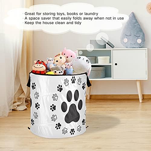 Отпечаток шепа куче се појави алишта за перење алишта со корпа за складирање на капакот за склопување на капаците за домашна организација
