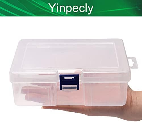 Кутија за складирање на компоненти yinpecly - PP електронски компоненти контејнери за алатки чисти бела 6,50 x4.72 x2.28 1 парчиња