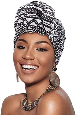 Dreshow Turban глава обвивки за африкански жени долга шамија за коса шал хиџаб глава за глава за глава додатоци за коса