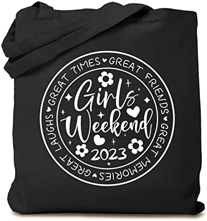 Девојки Викенд 2023 Платно Торбичка Смешни Девојки Вокација Еднократно Шопинг Торба За Жени Смешен Подарок
