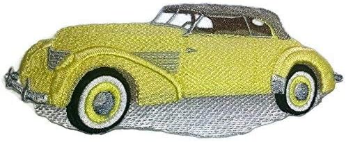Класична колекција на автомобили [1937 КОРД] [Американска историја на автомобили во вез] Везено железо на/шива лепенка [6,5 x2.72]