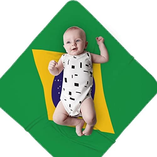Бебе ќебето од бразилско знаме кое прима ќебе за обвивка за покривање на новороденчиња за новороденчиња