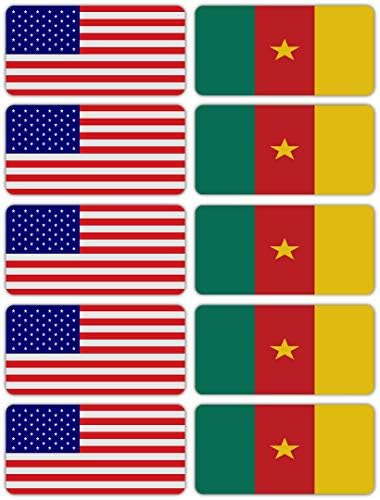 3М рефлексивни Камерун и налепници на знамето на САД | Разновидни безбедносни решенија | Тврди капи, лаптопи, велосипеди, кутии со алатки