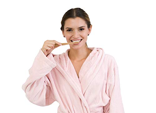 Бамбус четки за заби - Семејно пакување од 4 +1 четки за заби - Возрасна и детска четка за заби со големина - мека четка за заби од