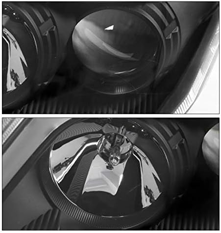 ZMAUTOPARTS LED Цевка Проектор Фарови Фарови Црна w/6 Бела DRL Компатибилен со 2008-2009 Алтима Купе 2dr