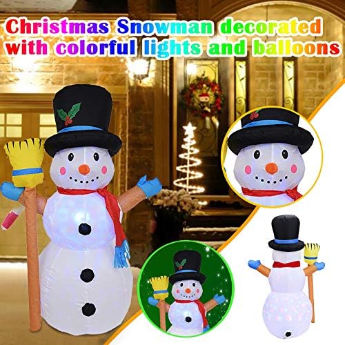Стаклени куќи Божиќни украси за надувување Божиќна декорација и надворешен снежен човек затворен 47in сјајно декорација виси