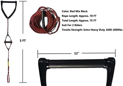 2 пакет за влечење на јаже Брз конектор за поврзување на јаже за цевки и 75 метри цевка за влечење на јаже за пакет за скијање на
