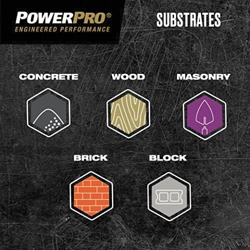 PowerPro Premium Една мулти-материјална рамна глава завртки, епоксиден обложен челик, прицврстете во дрво, метал, бетон, сув ид и пластика,