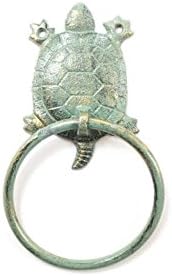 Антички морско бронзено бронзено леано железо држач за пешкир 8 - Декор со тематски морски теми - в