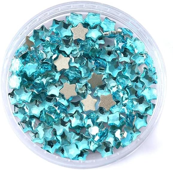 4мм фантазија starвезда Флоресцентни фенси рамни кристални ригистони полихроматски камен -fishвезден камен за камења за украсување на нокти -