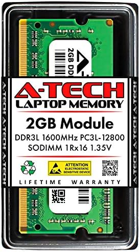 A-Tech 2gb RAM МЕМОРИЈА Замена За Hynix HMT425S6AFR6A-PB | DDR3/DDR3L 1600MHz PC3L-12800 1Rx16 1.35 V SODIMM 204-Pin Мемориски Модул
