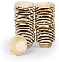 50 2oz за еднократна употреба на палми - чинии - подобро од бамбус или чизми од дрво. Тешка должност, компостибилна и биоразградлива
