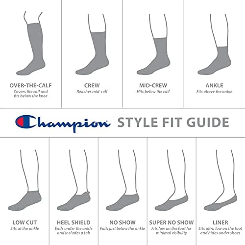 Chopенски чорапи на шампион, дипломирани чорапи за компресија, екипаж и среден екипа, 3-пакет