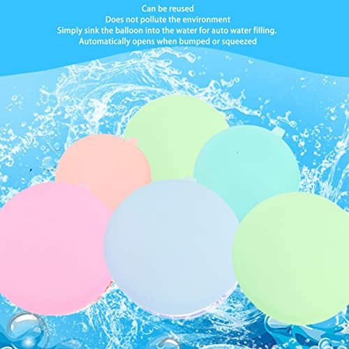 Jiawu 15pcs за еднократно балони за вода, силиконска топка за прскање на вода, брзо пополнете самостојно запечатување вода бомба, летни играчки