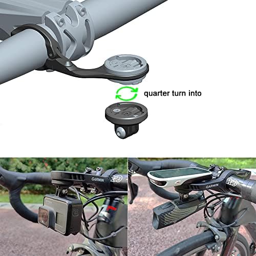 Cestbon Out-Front Mount for Garmin Edge компатибилен со камера или светло за брзо ослободување Комбо проширен адаптер