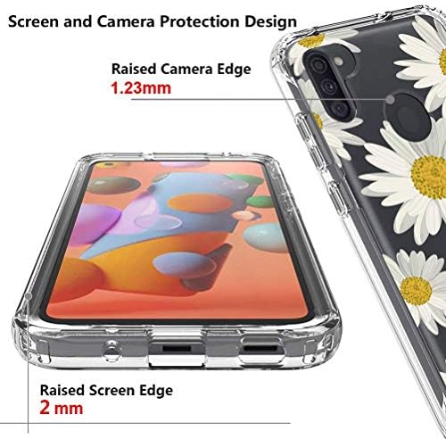 Капуктв Случај За Samsung Galaxy A11, Јасен Тенок Силиконски Телефонски Капак Со Дизајн На Шема За Девојчиња, Тенок Ударен Гел Tpu Заден Браник За Samsung Galaxy A11 [6.4], Дејзи 2