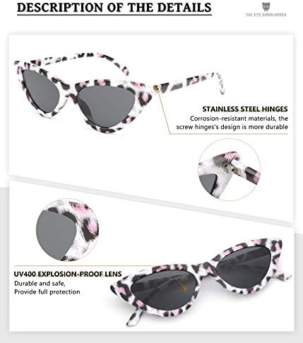 Ливхо Ретро Гроздобер Тесни Очила За Сонце За Мачки За Жени Очила За Преклопување Пластична Рамка