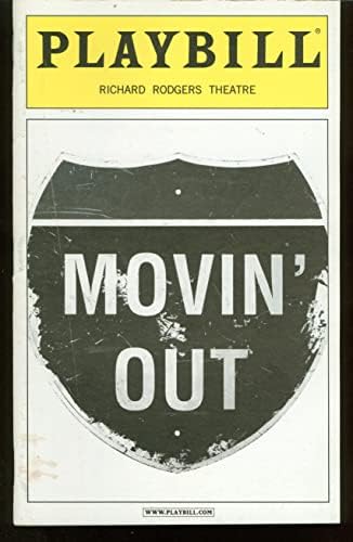 Movin Out + Broadway Playbill + Elizabeth Parkinson, Michael Cavanaugh, John Selya, Keith Roberts, Wade Preston, Scott Wise, Benjamin G.