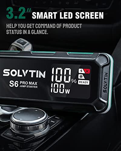 SOLVTIN S6 Про Макс Батерија Скок Стартер Пакет СО 100w Ган Ѕид Полнач