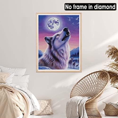 Aiishow Diamond сликарство за животни за возрасни, дрвени кучиња целосна вежба дијамантска уметност сликарство крст бод кристал