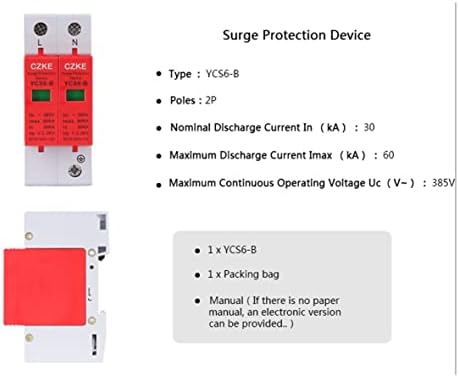 Neyens YCS6 Series AC SPD 2P 385V House Surge Protector Заштитна заштита на уредот со низок напон