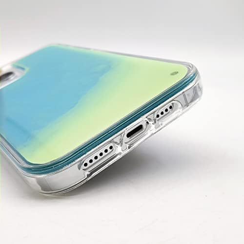 Флуоресцентен случај во Лосин Компатибилен со iPhone 12 Pro Max 6,7 инчи Quicksand Case Luxury Glow во темнината Noctilunencent