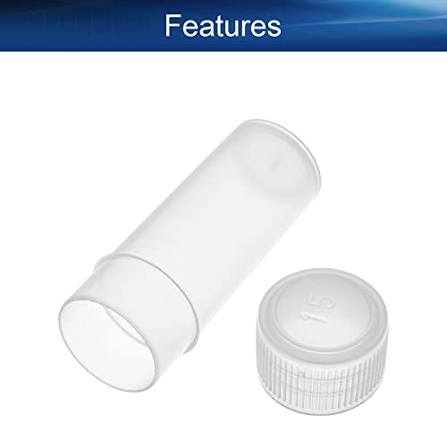 Bettomshin 50pcs 5ml Pe Пластични Шишиња Со Капачиња, Лабораториски Цевки Запечатување Сад За Складирање Хемиски Пластични Шишиња За Вода Бела