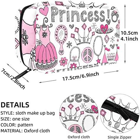 Чанта за шминка на униси, Торба За Козметика На Круната На Принцезата Пренослива Торба За Патнички Воз Организатор На Футроли Алатки
