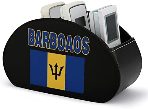 Знаме на држачи за далечински управувач на Barbados PU Fage Remote Contage Base Desk Cox со 5 оддели