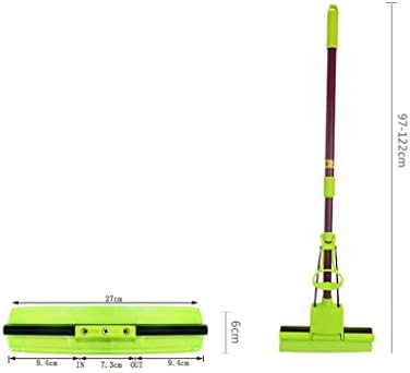 DXMRWJ Кујна Дома PVA Sponge Mop, Super Absorbent Quadruple Roller PVA пена сунѓер за чистење на подот, зелена боја, зелена