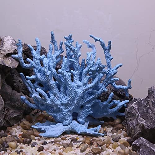 Vocoste Coral Reef Decor, Mini Faux Coral Decor за аквариум украси, сина, 6,3 x5.31