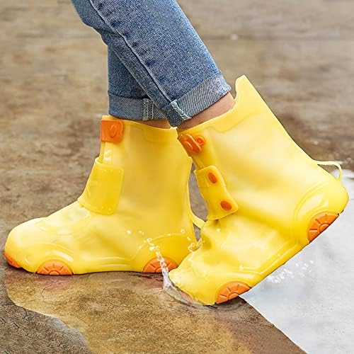 Лувинт деца водоотпорни чевли за чевли, силиконски нелизгачки заштитени за чевли за дожд ги надминуваат момчињата девојчиња