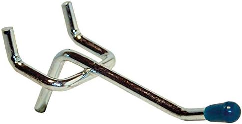 Crawford Prod Div of Jouder Security 18320 2-Double Straight Peg Hook, 1/8-инчен, 4-пакет