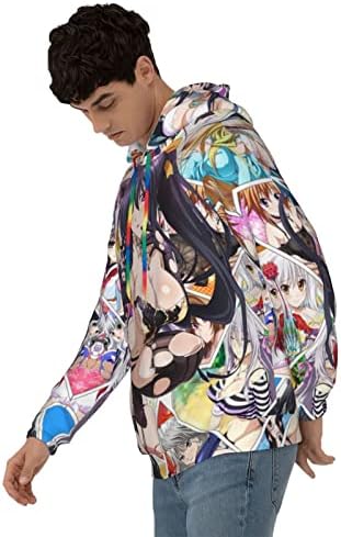 Средно училиште Pankooclub Anime Manga DXD Hoodie Manights Tops Долги ракави, џуџиња за џуџиња, пулвер со качулка