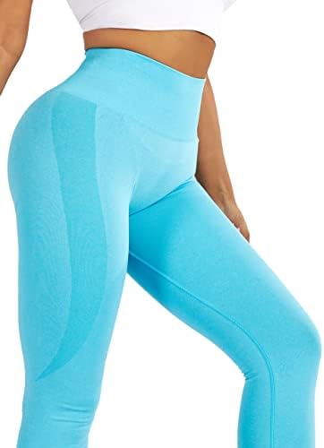 Високи половини јога панталони се насмевнуваат со контурни тренинзи за тренингот за жени за контрола на стомакот, атлетска фитнес фитнес за