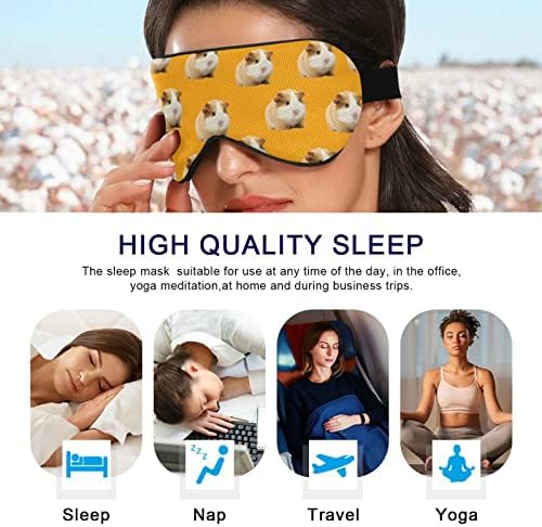 Унисекс спиење маска за очи, симпатична-гуанеја-пигс ноќ за спиење маска удобно покритие за сенка за спиење на очите