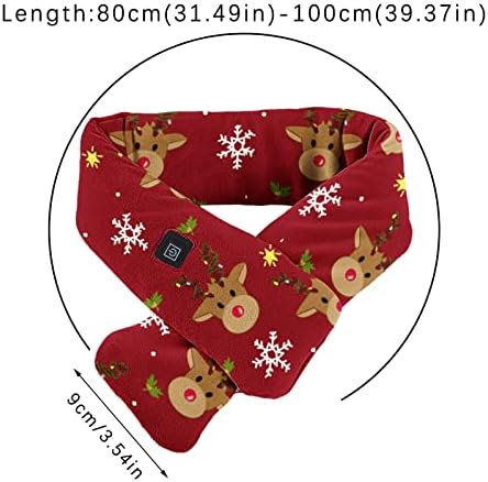 Gaozhen Модна интелигентна шамија за греење USB Електрично греење Топло Божиќно печатење шал за заштита на вратот
