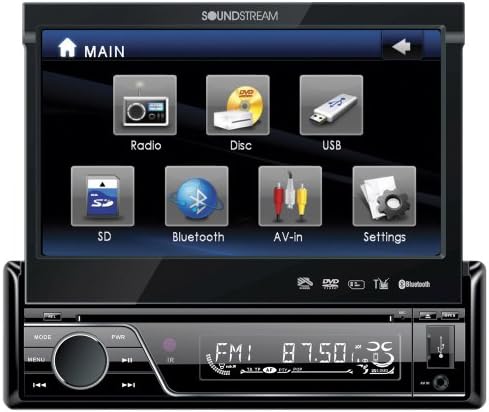 Soundstream VIR-7830B Еден-Din Bluetooth Автомобил Стерео Двд Плеер со 7-Инчен Lcd Екран На Допир