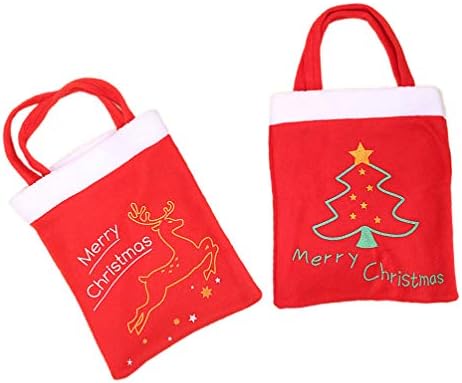Кабилок Божиќни Торби За Торби Кеси За Повеќекратна Употреба Торби За Намирници Со Рачки Елка Ирваси Шема Празнични Обвивки За Бонбони Божиќен
