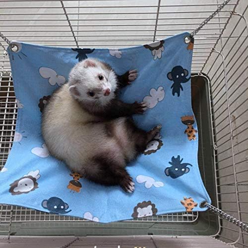 Ферет мачка Хамак кревет за кафез рачно изработени миленичиња платно хамаки за мали животни, маче, заморчиња, зајаче, зајак, стаорец