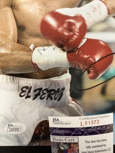 Оскар де ла Хоја потпиша фотографија 11x14 Бокс Фернандо Варгас Автограм HOF JSA - Автограмски фотографии во боксот