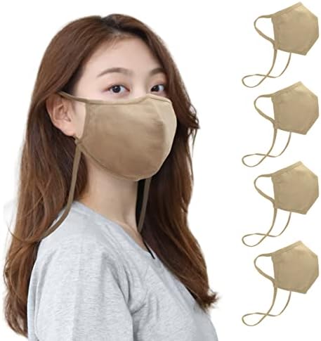 Маски за лице со лилаби, прилагодливи маски за памук за печење со дишење во корејски стил 4 компјутери
