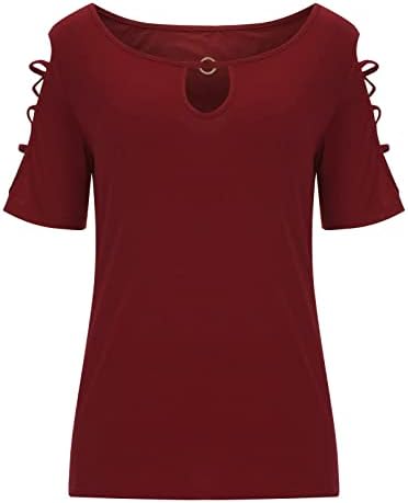 Маици со краток ракав за жени цветни принтритични врвови на лесен блуза лабава тунична кошула лето o вратот класичен врв