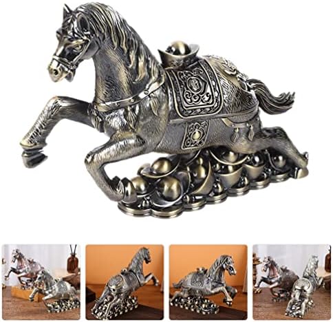 Хомојоо десктоп пепелска коњска пепел фиока метална пепелска табела за домаќинства пепелник метален коњ украс