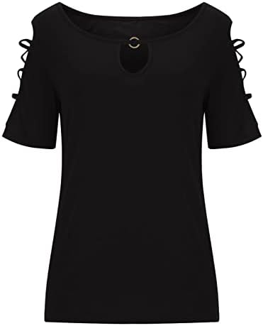 Удобни лабави кошули со кратки ракави печатени врвови летни обични блузи, класични врвови на вратот, врвови за празници за жени