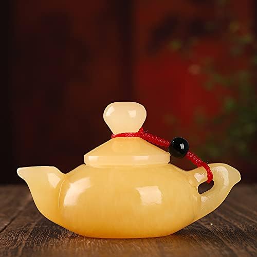 Природни Жолта Жад Мраз Семе Рачка Ху Чајник Мали Орнаменти Парче Чај Сет Чајник