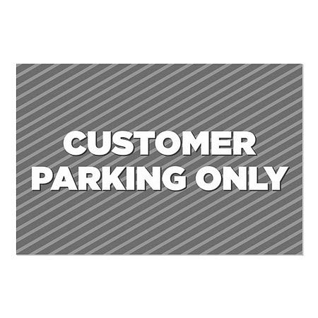 CGSignLab | Само За Паркирање На Клиенти-Сиви Ленти Јасен Прозорец Се Држат | 30 x20