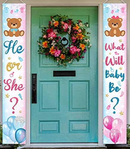 Пол открива декорација-бебе-мечка мечка со тремот на тремот, тој или таа врата виси декор Фото реквизити за материјали за забава за бебиња