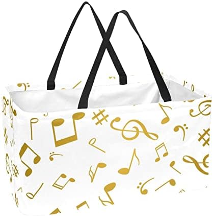 JDEZ за шопинг корпа Музика белешки за перачка за перална за намирници што може да се употреби, преносен пикник за пикник торбички