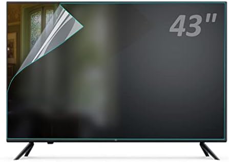Заштитувачи на ТВ -екранот 43 инчи ТВ, замрзнати анти -глареанти сино светло пропуст на филмот, заштитете ги очите за ЛЦД, ЛЕР, 4K OLED